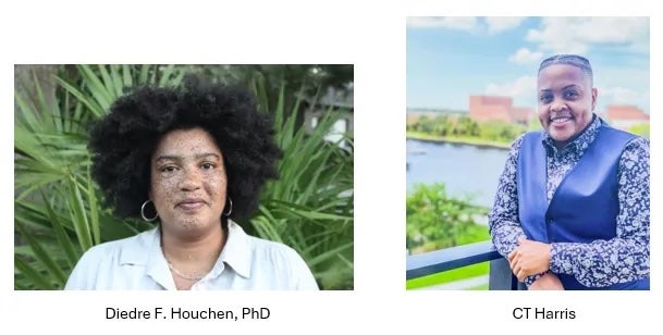 New members Diedre F. Houchen, PhD and CT Harris